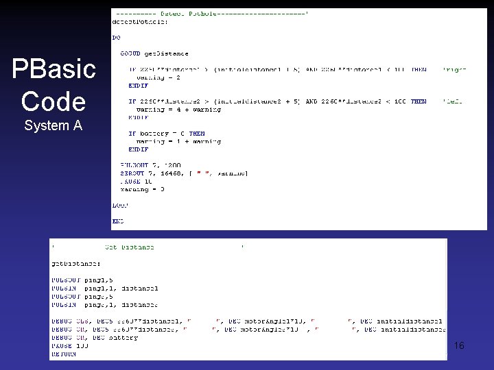 PBasic Code System A 16 