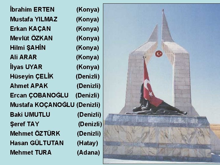 İbrahim ERTEN (Konya) Mustafa YILMAZ (Konya) Erkan KAÇAN (Konya) Mevlüt ÖZKAN (Konya) Hilmi ŞAHİN