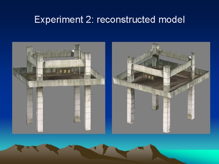 Experiment 2: reconstructed model 