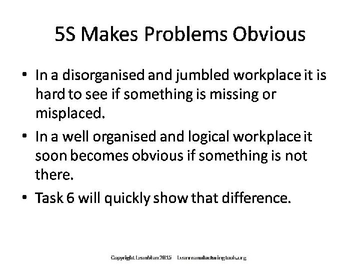 For editable or customized versions of this 5 S training exercise presentation contact through