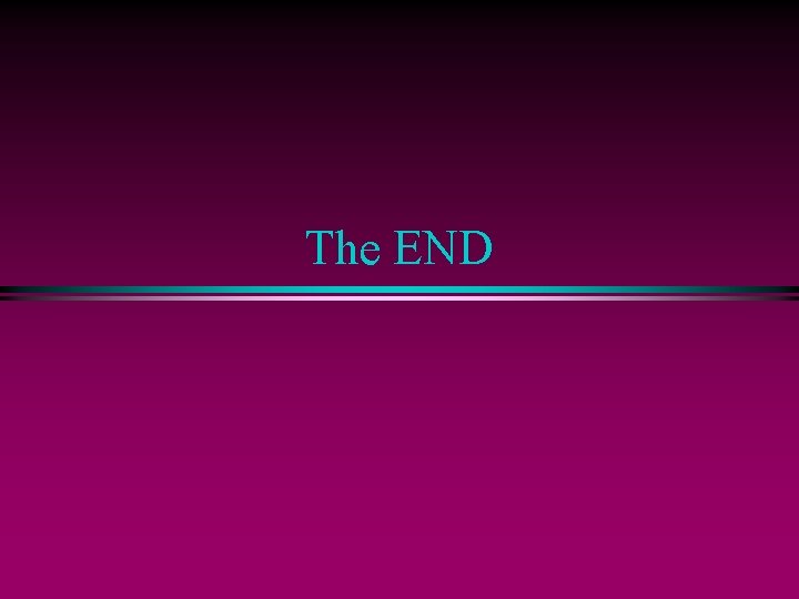 The END 