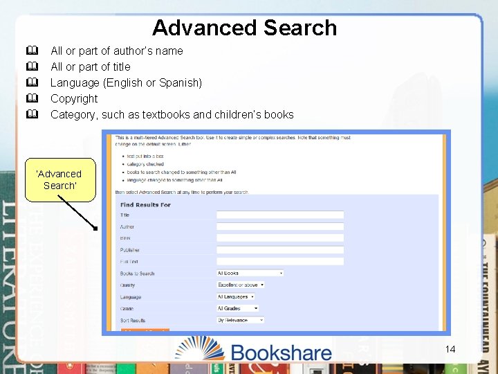 Advanced Search & & & All or part of author’s name All or part