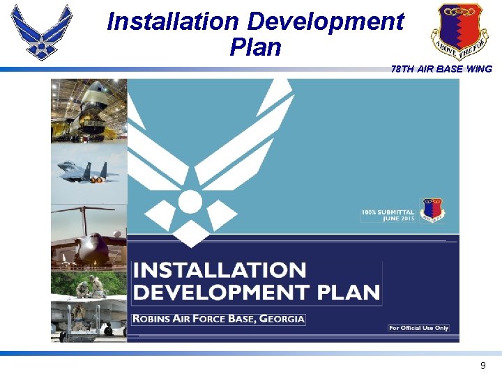 Installation Development Plan 78 TH AIR BASE WING 9 