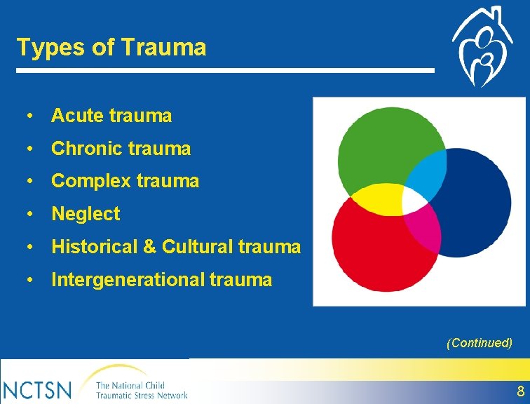 Types of Trauma • Acute trauma • Chronic trauma • Complex trauma • Neglect
