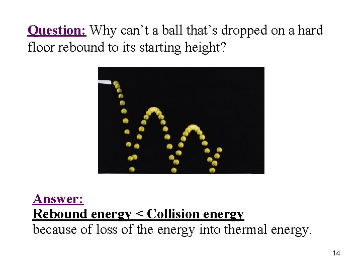 Question: Why can’t a ball that’s dropped on a hard floor rebound to its