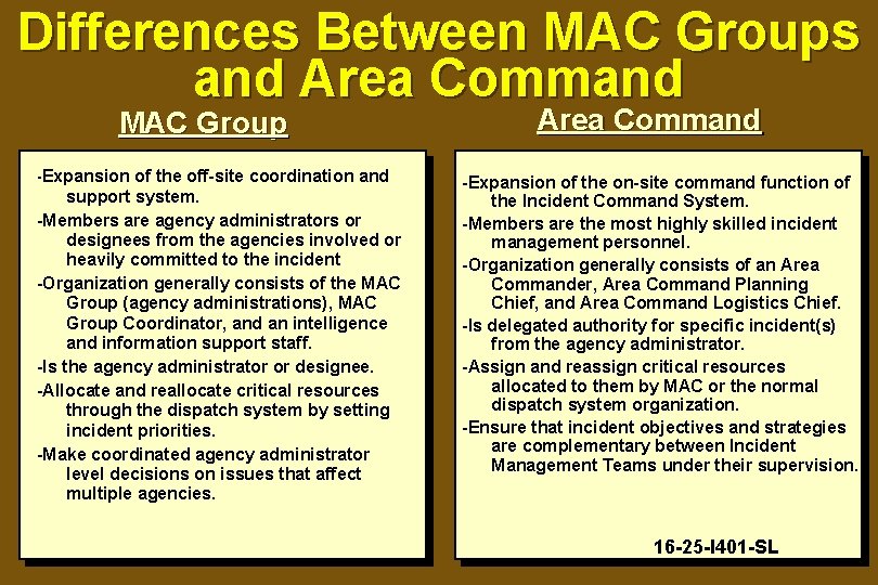 Differences Between MAC Groups and Area Command MAC Group -Expansion of the off-site coordination