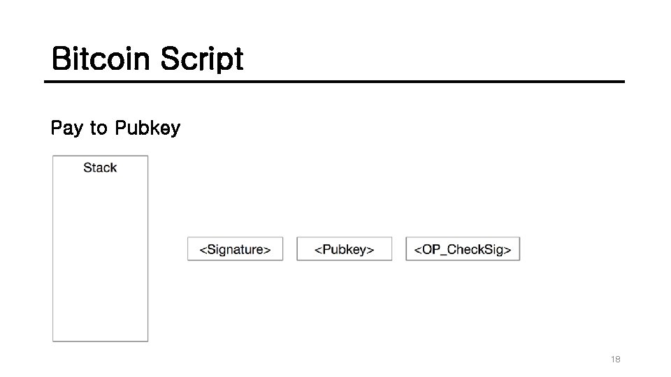 Bitcoin Script Pay to Pubkey 18 