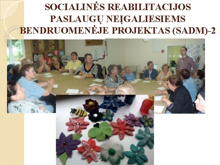 SOCIALINĖS REABILITACIJOS PASLAUGŲ NEĮGALIESIEMS BENDRUOMENĖJE PROJEKTAS (SADM)-2 19 