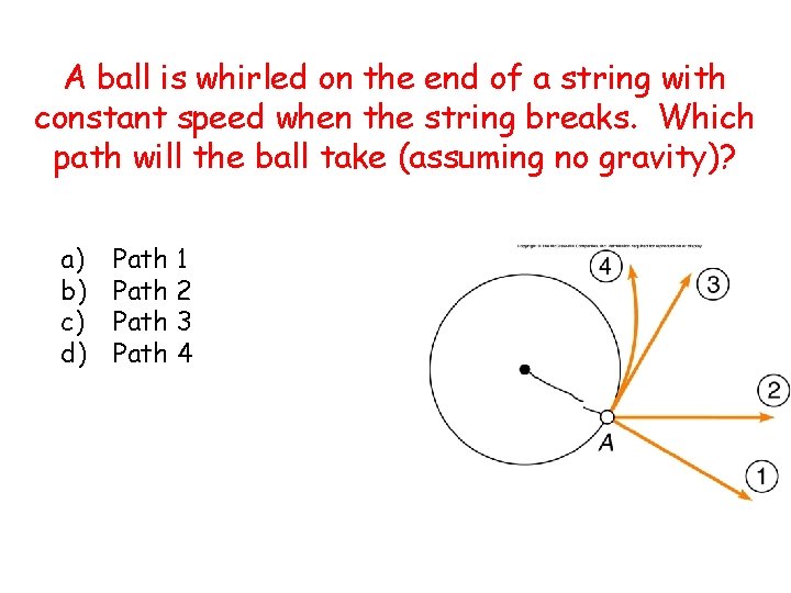 A ball is whirled on the end of a string with constant speed when