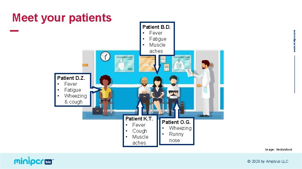 Meet your patients Patient B. D. • Fever • Fatigue • Muscle aches Patient