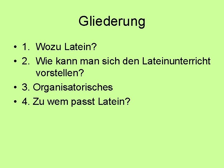 LATEIN 2 Fremdsprache am Gymnasium am Mosbacher Berg