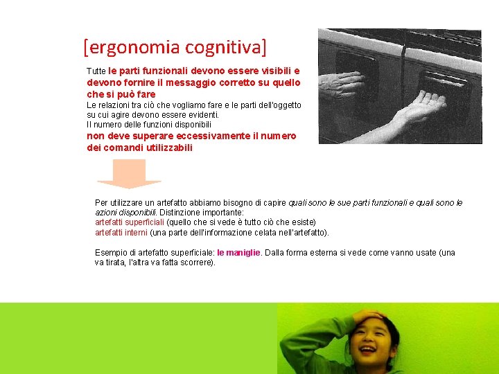 [ergonomia cognitiva] Tutte le parti funzionali devono essere visibili e devono fornire il messaggio