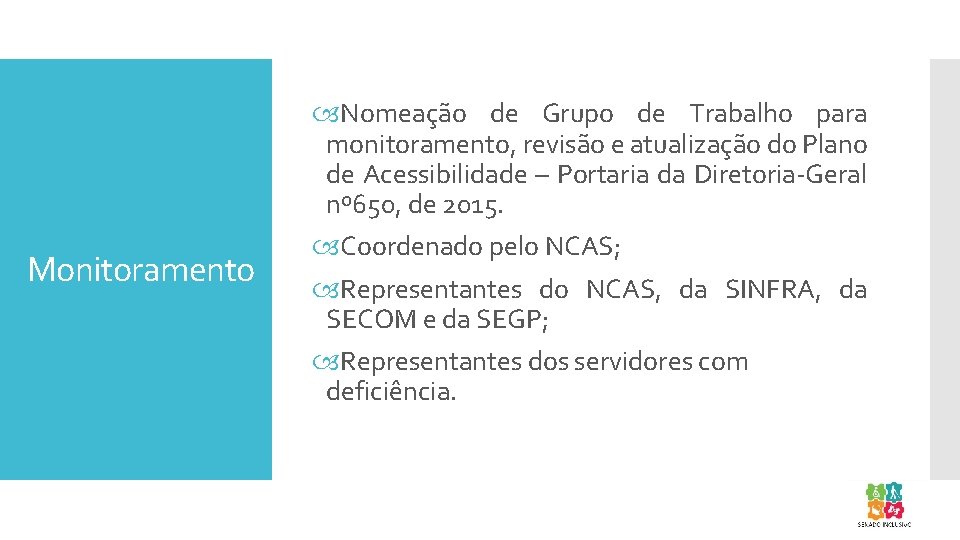 Monitoramento Nomeação de Grupo de Trabalho para monitoramento, revisão e atualização do Plano de