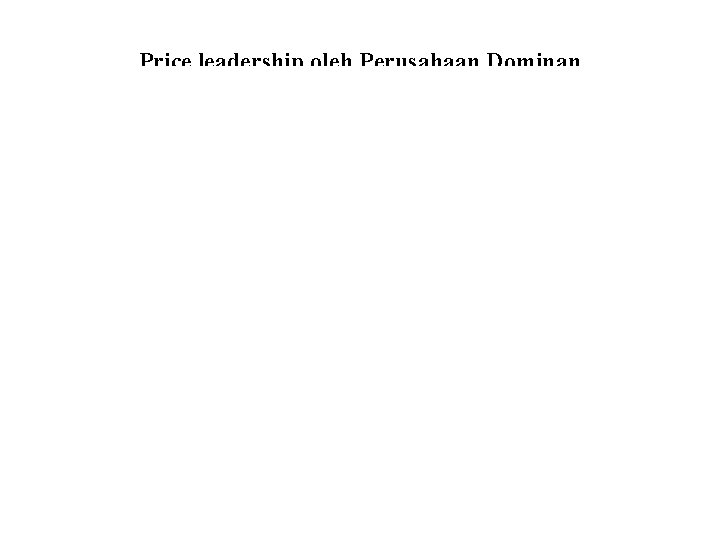 Price leadership oleh Perusahaan Dominan 