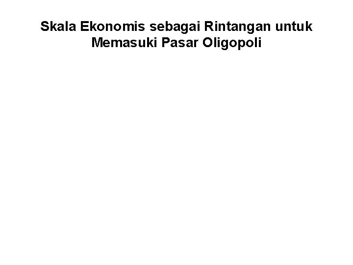 Skala Ekonomis sebagai Rintangan untuk Memasuki Pasar Oligopoli 