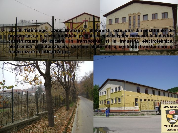 Ø Liceul Tehnologic „Dinu Brătianu”, Ştefăneşti este una din instituţiile de învăţământ cu o