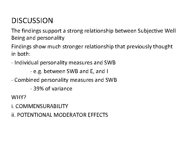 Refining the Relationship Between Personality and Subjective WellBeing