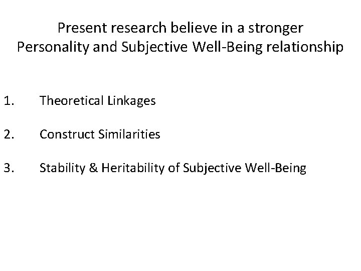 Refining the Relationship Between Personality and Subjective WellBeing