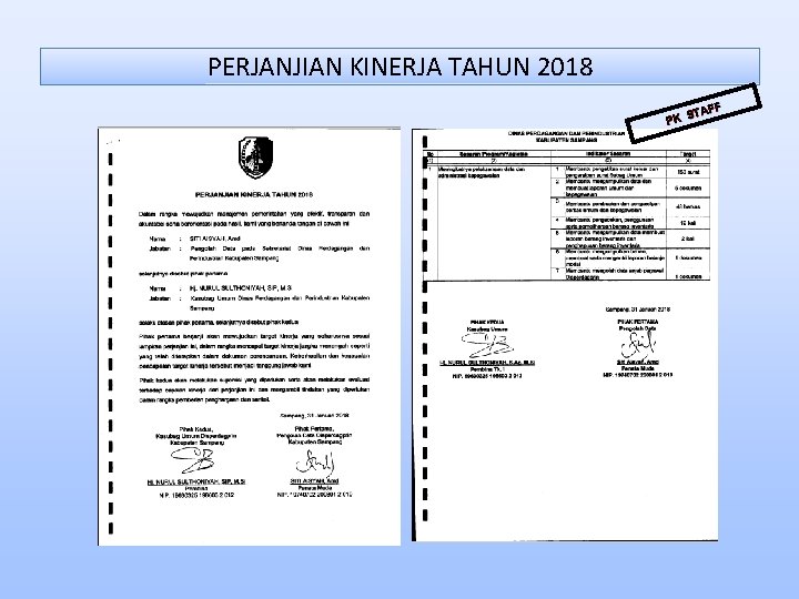 PERJANJIAN KINERJA TAHUN 2018 FF STA PK 