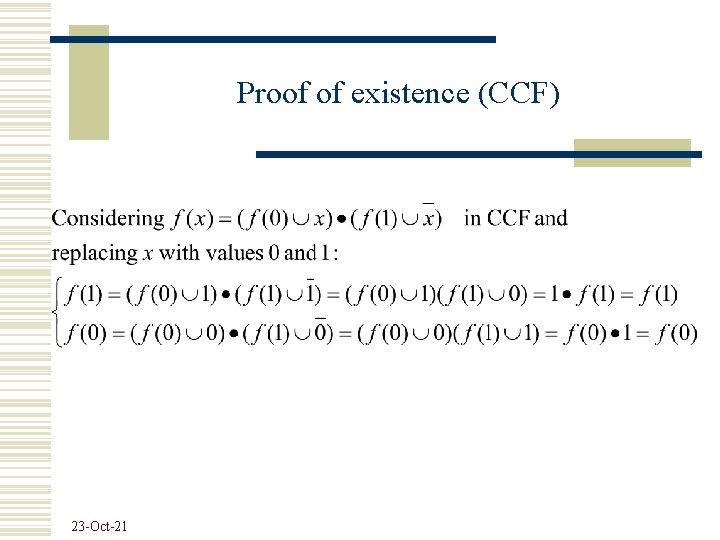 Proof of existence (CCF) 23 -Oct-21 