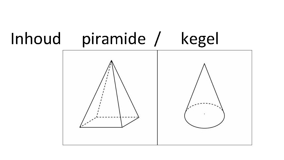 Inhoud piramide / kegel 