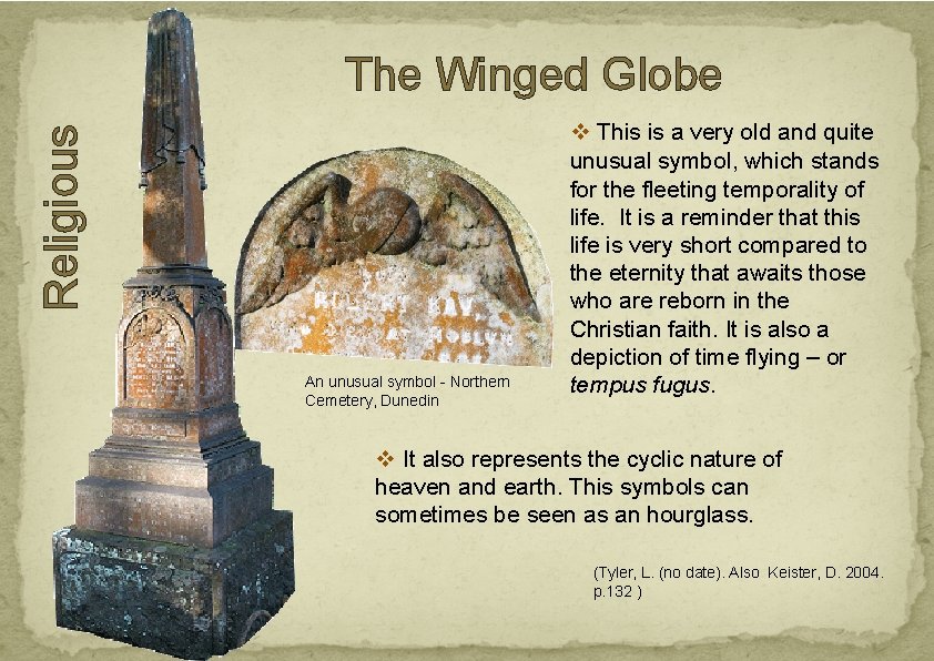 Religious The Winged Globe An unusual symbol - Northern Cemetery, Dunedin v This is Religious The Winged Globe An unusual symbol - Northern Cemetery, Dunedin v This is