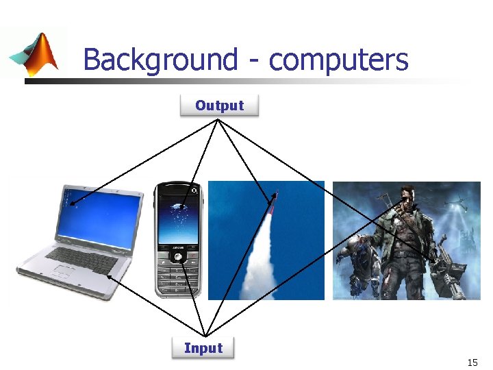 Background - computers Output Input 15 Background - computers Output Input 15