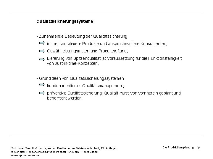 Qualitätssicherungssysteme • Zunehmende Bedeutung der Qualitätssicherung immer komplexere Produkte und anspruchsvollere Konsumenten, Gewährleistungsfristen und