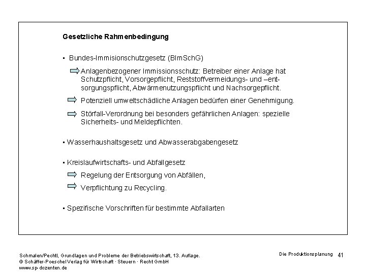 Gesetzliche Rahmenbedingung • Bundes-Immisionschutzgesetz (BIm. Sch. G) Anlagenbezogener Immissionsschutz: Betreiber einer Anlage hat Schutzpflicht,