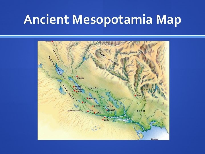 Ancient Mesopotamia Map 