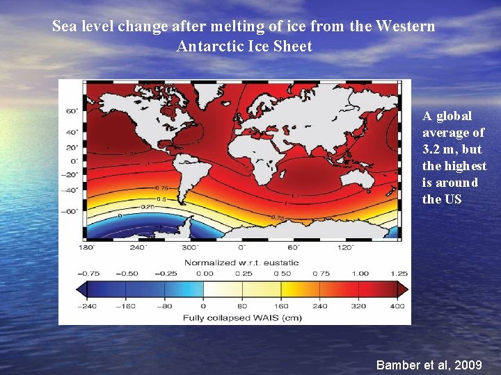 Sea level change after melting of ice from the Western Antarctic Ice Sheet A