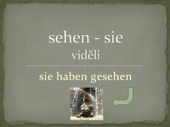 sehen - sie viděli sie haben gesehen 