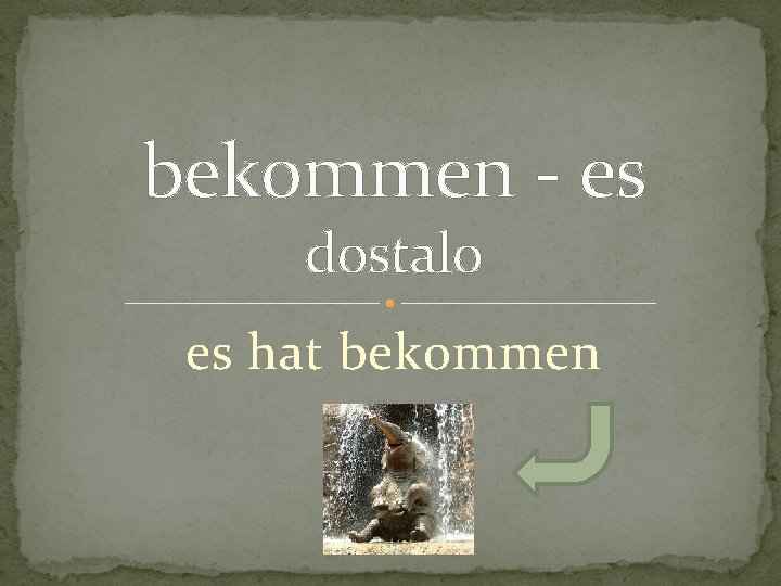 bekommen - es dostalo es hat bekommen 