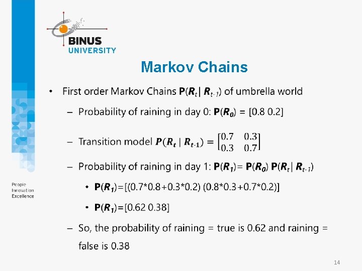 Markov Chains • 14 