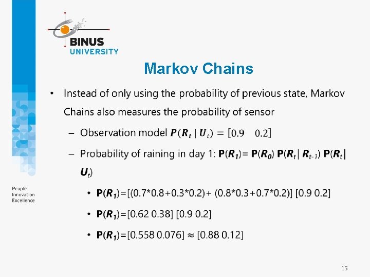 Markov Chains • 15 