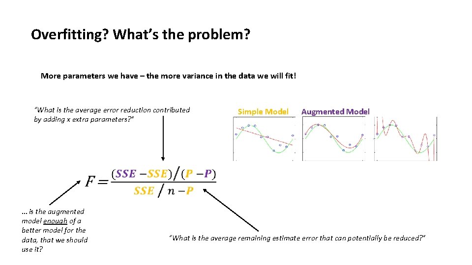 Overfitting? What’s the problem? More parameters we have – the more variance in the