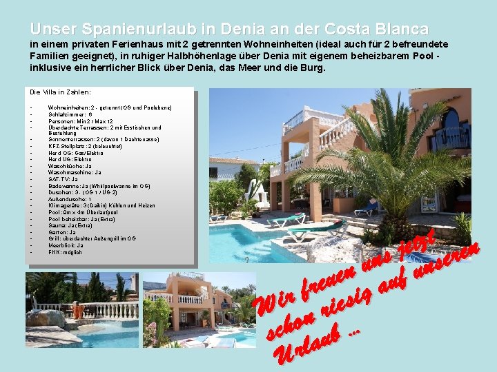 Unser Spanienurlaub in Denia an der Costa Blanca in einem privaten Ferienhaus mit 2