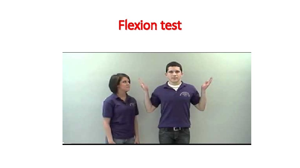 Flexion test 