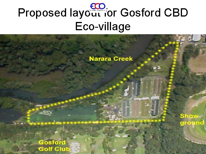 Proposed layout for Gosford CBD Eco-village 