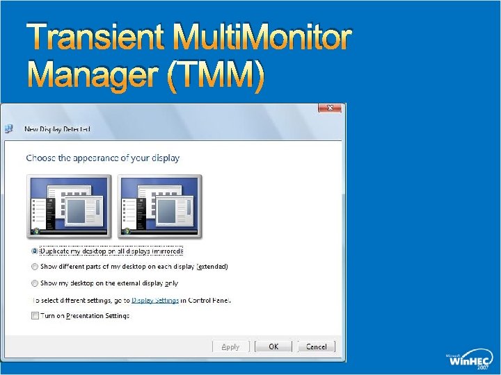 Transient Multi. Monitor Manager (TMM) 