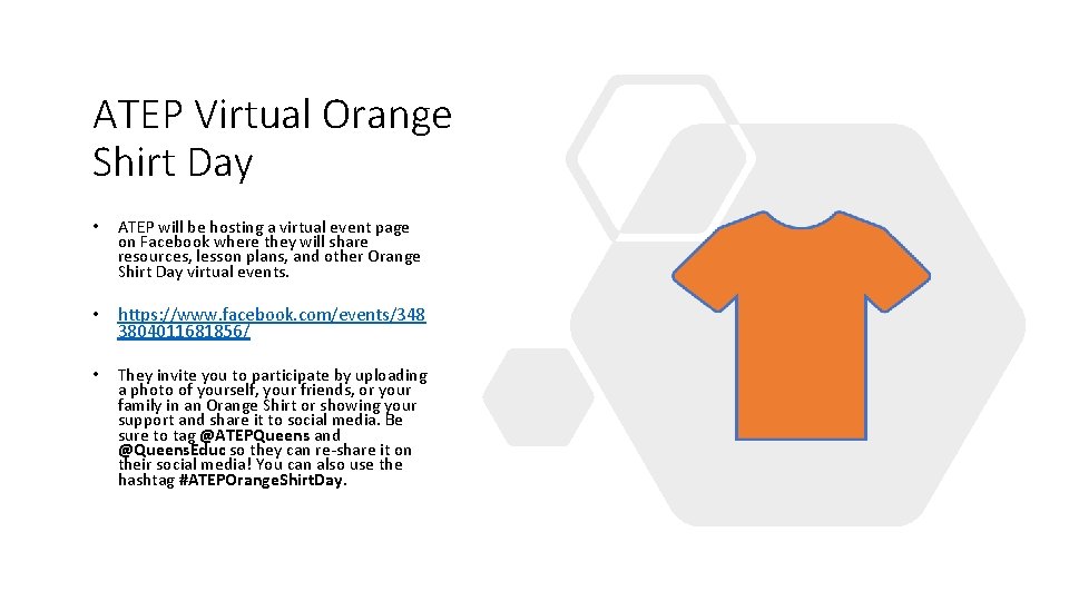 ATEP Virtual Orange Shirt Day • ATEP will be hosting a virtual event page