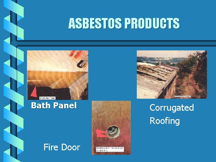 ASBESTOS PRODUCTS Bath Panel Fire Door Corrugated Roofing 