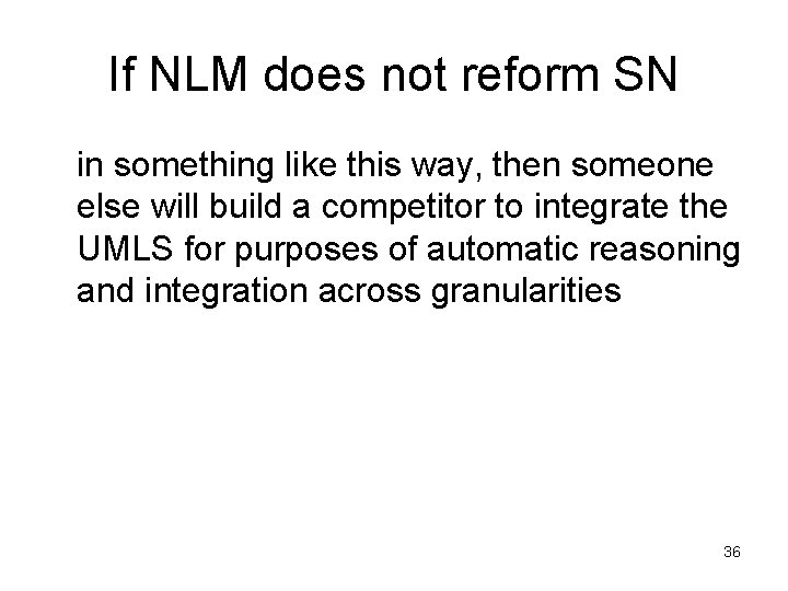 If NLM does not reform SN in something like this way, then someone else