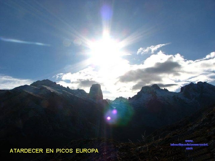 ATARDECER EN PICOS EUROPA www. laboutiquedelpowerpoint. com 