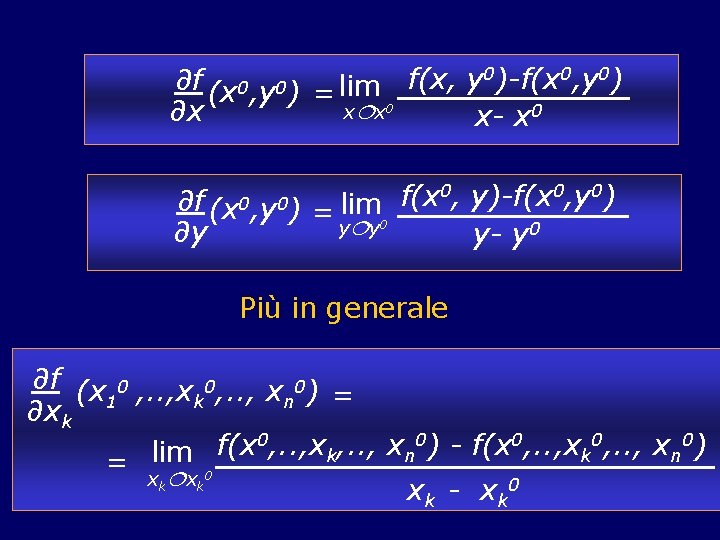 f(x, y 0)-f(x 0, y 0) ∂f (x 0, y 0) = lim _______