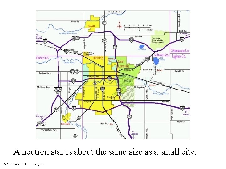 A neutron star is about the same size as a small city. © 2010