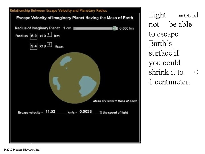 Light would not be able to escape Earth’s surface if you could shrink it