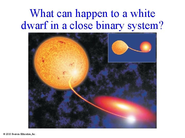 What can happen to a white dwarf in a close binary system? © 2010