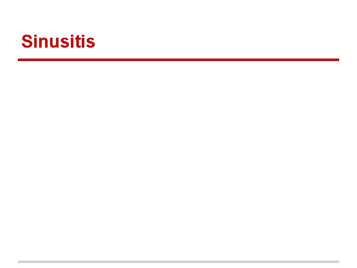 Sinusitis 