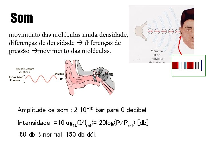 Som movimento das moléculas muda densidade, diferenças de densidade diferenças de pressão movimento das